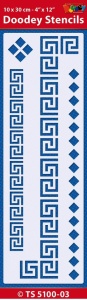 Doodey stencil Border Greek 10 x 30 cm TS5100-03 (Locatie: 4630)