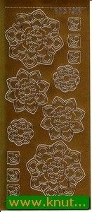 Doodey sticker goud bloemen DD7502 (Locatie: N181)