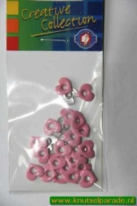 Eyelet hartje roze 25 stuks nr. 20410/03 (Locatie: 5RC1 )