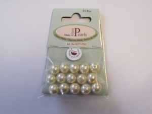 Glasparels rond 10 mm beige 15 stuks 12277-7732 (Locatie: K3)