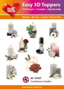 Hearty Crafts Easy 3D Toppers Condolence Candles HC10307