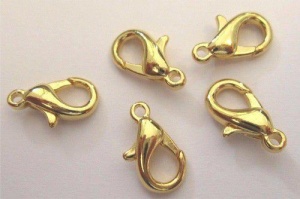 Karabiner goudkleur 12 mm 5 stuks 11808-1232 (Locatie: K3)