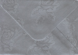 Le Suh envelop C6 zilver met bloemen 412694 (Locatie: r002)