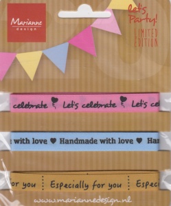 Marianne Design party product ribbons set PP1406 (Locatie: k3)