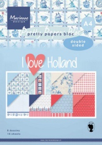 Marianne Design Pretty papers bloc I love Holland A4 PK9168