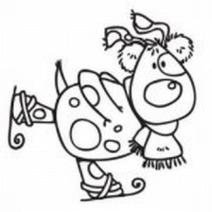 Marianne Design Stempel Hond op Schaatsen CO9605 (Locatie: H233)
