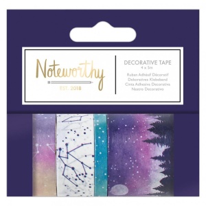Noteworthy washi tapes, 4 stuks