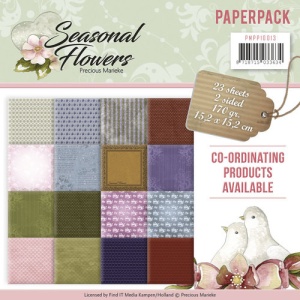 Precious Marieke, Paperpack, 15.2 x 15.2 cm, Seasonal Flowers, PMPP10013