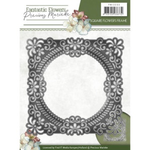 Precious Marieke snij- en embosmal Fantastic Flowers - Square Flowers frame PM10090 (Locatie: M057)