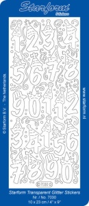 Starform sticker glitter zilver/goud 7030 (Locatie: A263 )