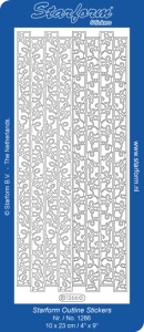 Starform sticker randje vlinders zilver 1266 (Locatie: L203)