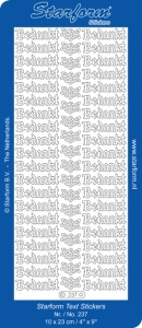 Starform sticker zilver bedankt 237 (Locatie: A280)