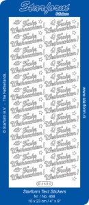 Starform sticker zilver kerst 468 (Locatie: G346)