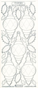 Starform stickervel borduurdesign transparant zilver kerstmis 3218 (Locatie: U060)