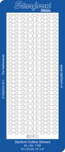 Starform stickervel goud randje theepotje 1199 (Locatie: F072 )