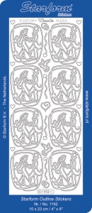 Starform stickervel huwelijk zilver 1192 (Locatie: U293 )