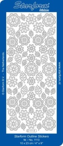 Starform stickervel lila bloemen 1113 (Locatie: U168 )