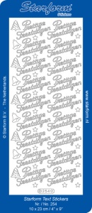 Starform stickervel prettige feestdagen goud 254 (Locatie: bb140)