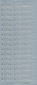 Starform stickervel prettige feestdagen zilver 262 (Locatie: F058)