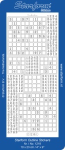 Starform stickervel sudoku zilver 1218 (Locatie: t067)