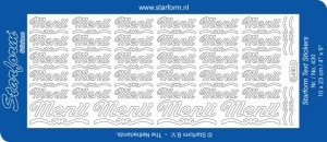 Starform stickervel zilver menu 430 (Locatie: L87)