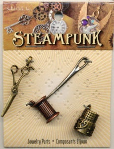 Steampunk bedels naaigerei 4 stuks STEAM013