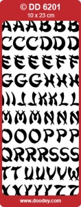 Stickervel letters goud DD6201 (Locatie: C190)
