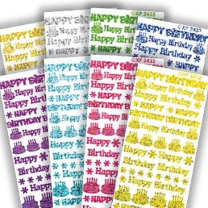 Stickervel verjaardag roze holografisch XP2433 (Locatie: c301)