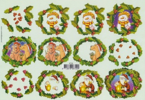 Voorbeeldkaarten knipvel kerst 8729 (Locatie: 0312)