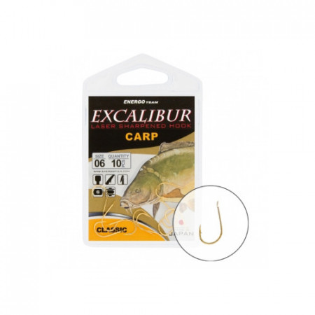Carlige Excalibur Carp Classic Gold Nr.10