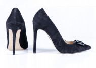 Pantofi eleganti Guban  1165  din piele velur negru