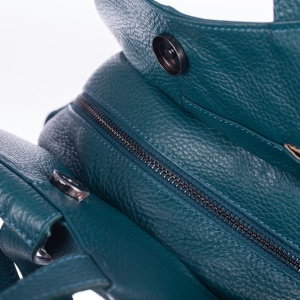 Rucsac verde petrol din piele naturala Treviso