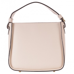 Geanta beige din piele naturala, TRENTA
