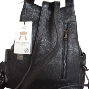 Rucsac negru din piele naturala Treviso