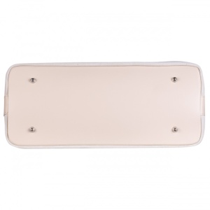 Geanta beige din piele intoarsa, FLORENCE