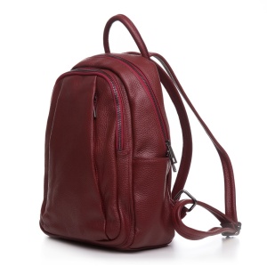 Rucsac bordeau din piele naturala CARTA