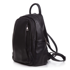 Rucsac negru din piele naturala CARTA
