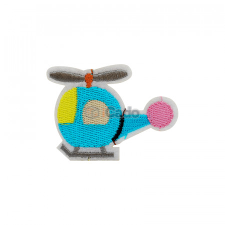Elicopter brodat 6x4.5cm