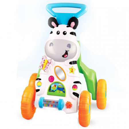 Premergător Little Zebra Push Walker & Floor Play SunLike