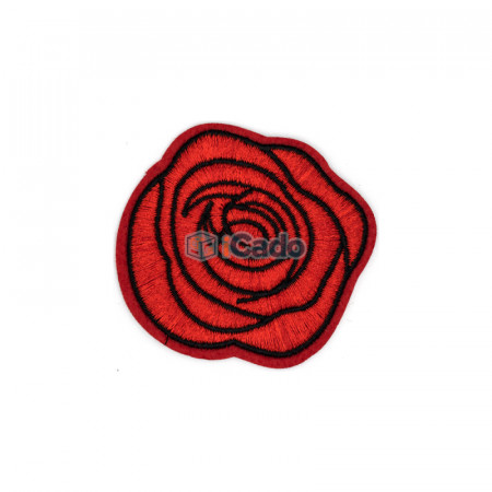 Trandafir brodat 6.5x6cm