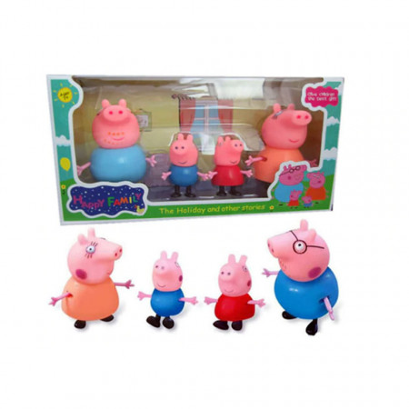 Purcelușii Peppa Pig - Set de 4 figurine