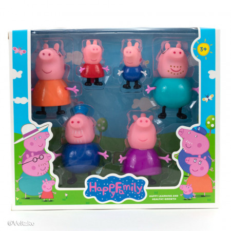 Purcelușii Peppa Pig - Set de 6 figurine poza 2