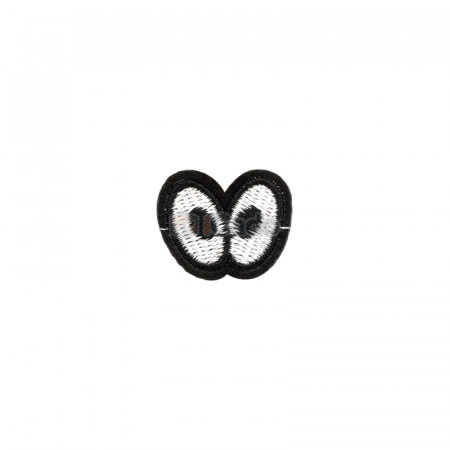 Emblema brodata 2 ochi 3x2.5cm