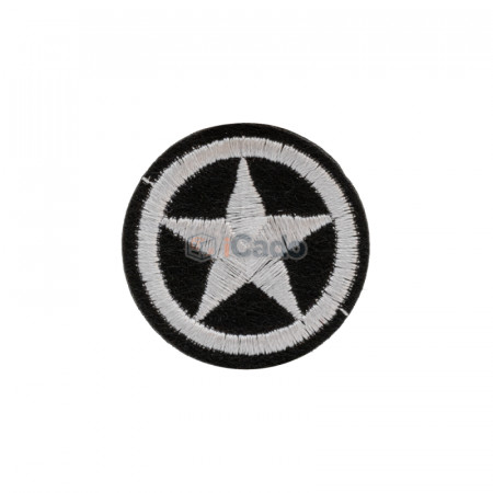 Emblema brodata cu stea 3.5x3.5cm