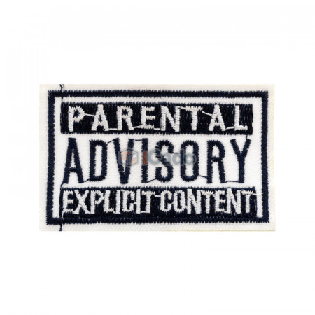 Emblema brodata Parental Advisory 6.5x4cm