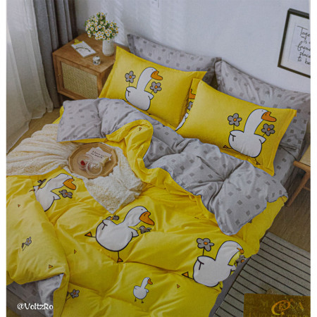 Lenjerie de pat cu 6 piese din bumbac satinat 250 x 230 cm LP6P-13