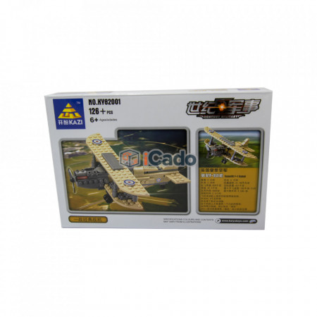 Avion F1 Camel cu 126 piese de tip LEGO model KY82001 poza 2
