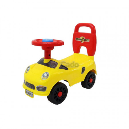 Mașină fără pedale galbenă model Happy Star 2 QX-3390