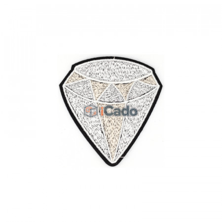 Diamant brodat Dimensiune: 7.5 x 8 cm Modalitate de aplicare: lipici