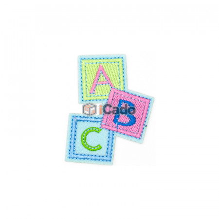Emblema brodata A B C 5.5x7cm